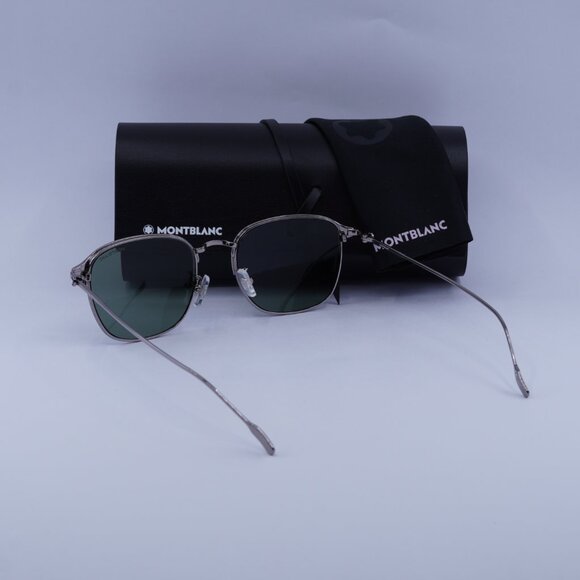 Montblanc MB0189S 005 Square Sunglasses - Grey/Green - Picture 7 of 11
